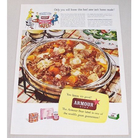 1953 Armour Beef Stew Color Print Ad - Only You Will Know