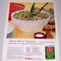 1960 Del Monte Blue Lake Cut Green Beans Color Print Ad