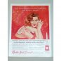 1957 Revlon Nail Enamel Color Print Ad - Woman In Pearls