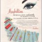 1960 Maybelline Make Up Cosmetics Vintage Art Color Print Ad