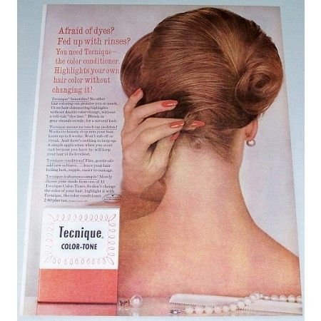 1962 Tecnique Color Tone Conditioner Color Print Ad