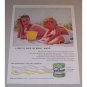 1957 ScotTissue Toilet Tissue Color Print Ad - Baby On Beach