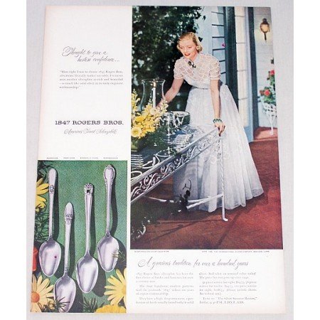 1948 Color Print Ad for 1847 Rogers Bros. Silverplate Flatware