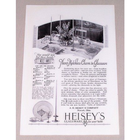 1927 Heisey's Glassware Vintage Print Ad - Matchless Charm