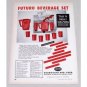 1950 Burrite Futuro 7pc Beverage Gift Set Color Print Ad