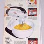 1949 Sunbeam Automatic Mixmaster Mixer Small Kitchen Appliance Color Print Ad