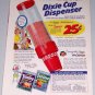 1954 Dixie Cup Dispenser Color Print Art Ad