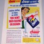 1954 Procter Gamble's Cheer Detergent Vintage Print Color Art Ad