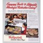 1949 Hotpoint Automatic Push Button Electric Range Color Print Ad
