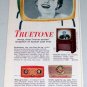 1954 Western Auto Stores Truetone TV Television Radios Color Print Ad