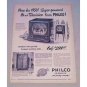 1950 Philco Super-Powered 16 Tabletop Television Vintage Print Ad