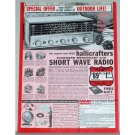 1962 Hallicrafters Short Wave Radio Vintage Print Ad