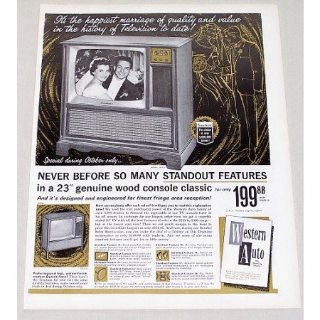 1961 Western Auto Truetone 23 Television Color Print Ad
