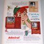 1953 Admiral Televisions Disney Peter Pan Tinkerbell Color Print Art Ad