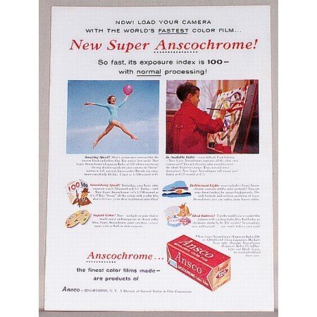 1957 Ansco Super-Speed Color Film Color Print Ad