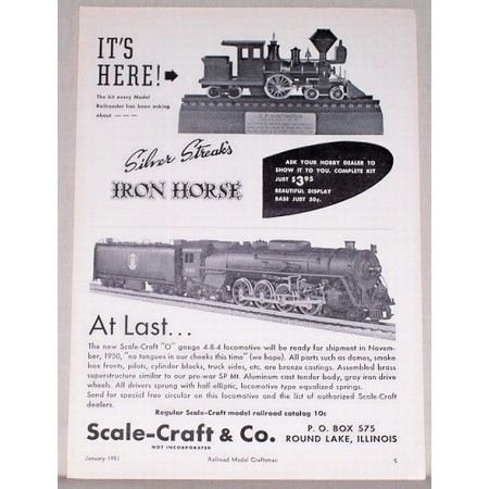 1951 Silver Streak Iron Horse Train Vintage Print Ad - It's Here