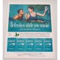 1960 Newport Cigarettes Swimming Color Print Ad