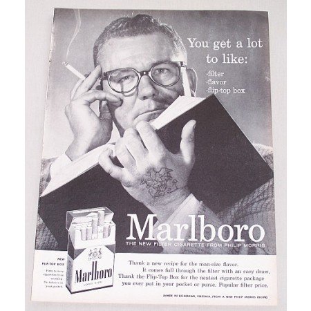 1956 Marlboro Cigarettes Vintage Tobacco Print Ad - You Get A Lot To Like