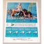 1960 Newport Cigarettes Scuba Diving Color Tobacco Print Ad