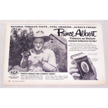 1957 Prince Albert Pipe Tobacco Vintage Print Ad - Arnold Kirby