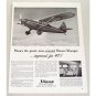 1947 Stinson Voyager Aircraft Vintage Print Ad - Flying Station Wagon