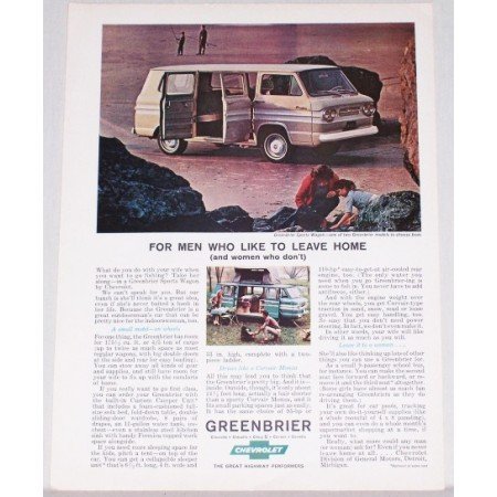 1964 Chevrolet Greenbrier Sports Wagon Color Print Ad