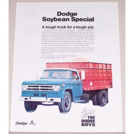 1971 Dodge D-500 Soybean Special Truck Color Print Ad