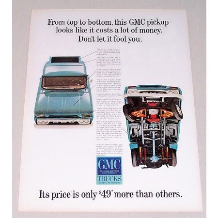 1965 GMC Pickup Truck Color Print Ad - From Top To Bottom
