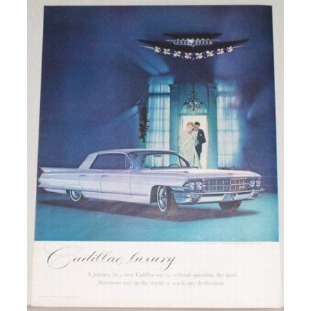 1962 Cadillac Sedan De Ville 4 Door Automobile Color Print Car Ad