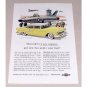 1955 Chevrolet Bel Air 4 Door Sedan Automobile Color Print Car Ad