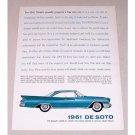 1961 DeSoto 2DR Hardtop Automobile Color Print Car Ad
