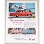 1955 Ford Fordor Sedan Automobile Color Print Car Ad