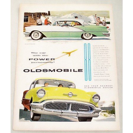 1956 Oldsmobile Super 88 Holiday Sedan Automobile Color Print Car Ad