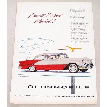 1956 Oldsmobile 88 2DR Sedan Automobile Color Print Car Ad