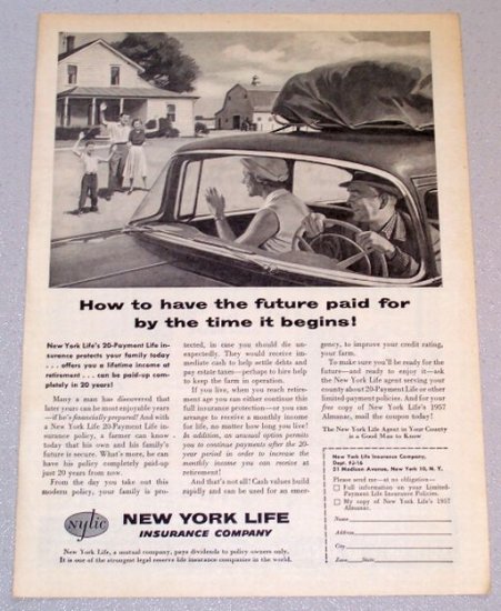 1956 New York Life Insurance Company Print Ad