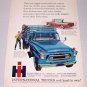 1958 International A160 Stake Bed Truck Color Art Print Ad