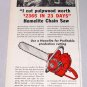 1956 HOMELITE EZ Chain Saw Print Ad Earl Rawlings Prince Frederick Maryland