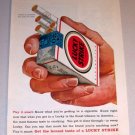 1959 Color Print Tobacco Ad Lucky Strike Cigarettes - Play It Smart