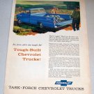 1958 Color Art Print Truck Ad Chevrolet Fleetside Pickup