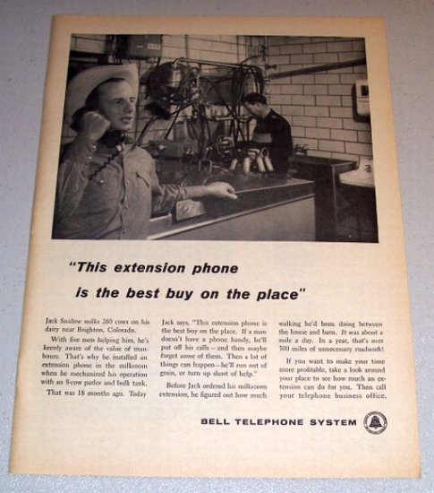 1960 Print Ad Bell Telephone System Jack Snidow Brighton Colorado