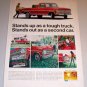 1968 Color Print Ad Red Ford Pickup Truck