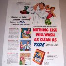 1954 Tide Detergent Color Art Print Ad