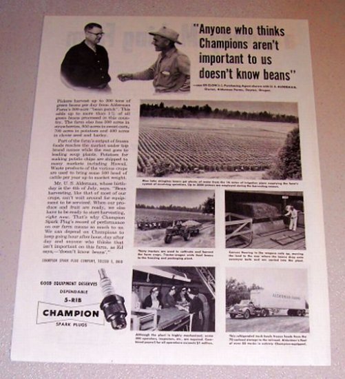 1954 Print Ad Champion Spark Plugs Ed Clow U. S. Alderman Dayton Oregon