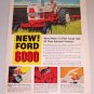 1961 Ford Diesel 6000 Farm Tractor Color Print Ad