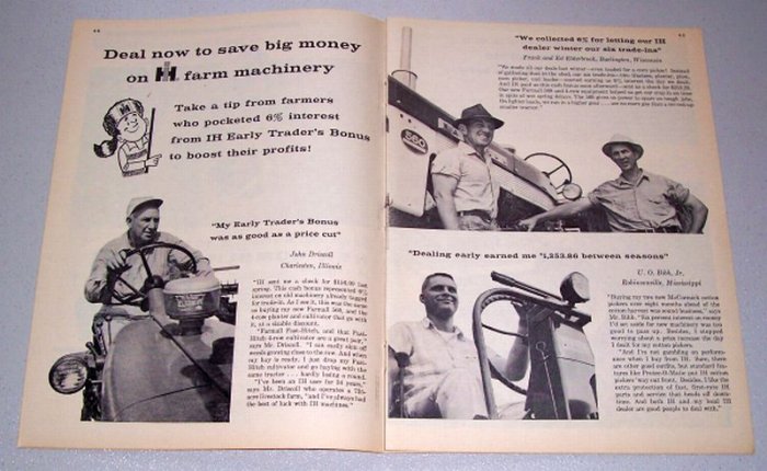 1960 INTERNATIONAL HARVESTER CRAWLER TRACTOR RANGE AUSSIE AD ART PRINT POSTER
