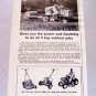 1961 Homelite Yard Trac Riding Mower Print Ad