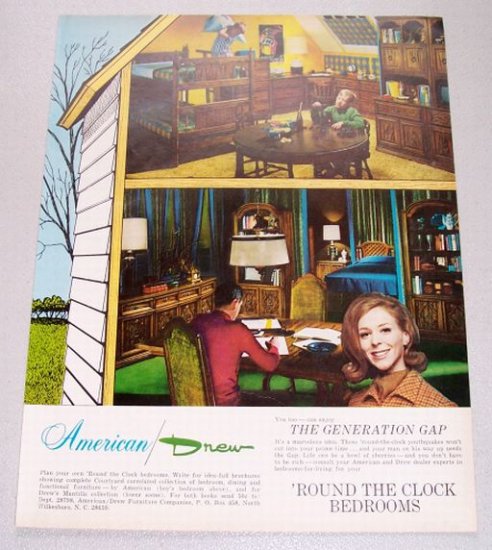 1968 American Drew Furniture Color Print Ad