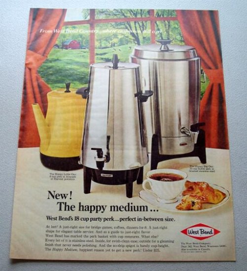 1969 West Bend Coffee Maker Color Print Ad
