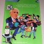 1995 Imported Tanqueray Dry Gin Biker Gang Color Print Art Ad