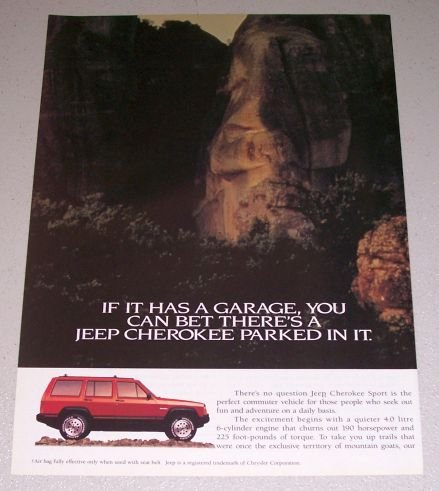 1995 JEEP Cherokee SUV 2 Page Color Print Truck Ad